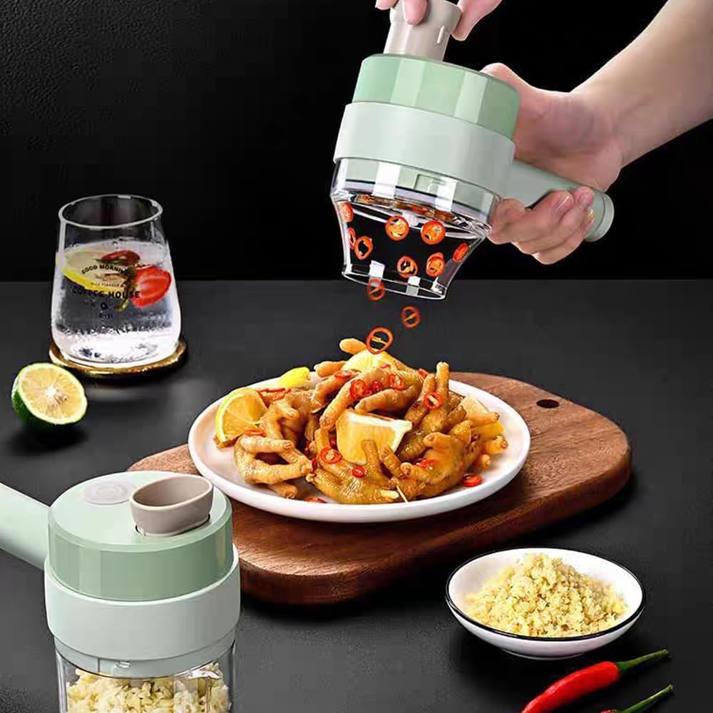 Electric Handheld Vegetable Chopper & Mini Food Processor – 2-in-1 Kitchen Helper