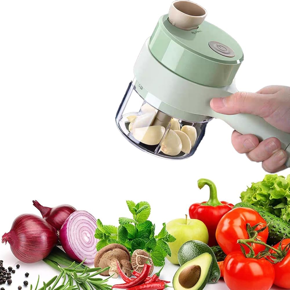Electric Handheld Vegetable Chopper & Mini Food Processor – 2-in-1 Kitchen Helper