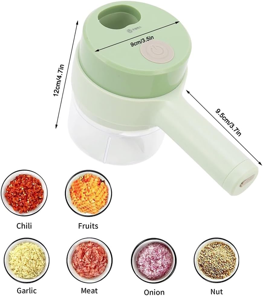Electric Handheld Vegetable Chopper & Mini Food Processor – 2-in-1 Kitchen Helper