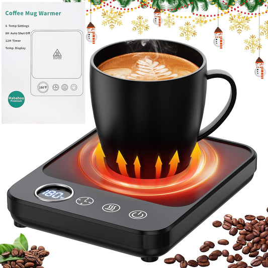 Coffee Mug Warmer – 6 Temps, Auto Off (No Cup)